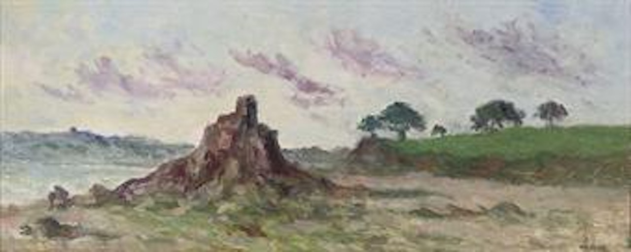 Locquivy, la côte et le rocher by Maximilien Luce