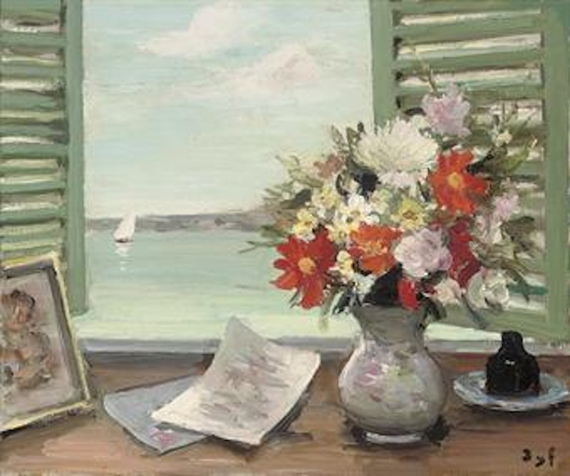 Nature morte devant la fenêtre by Marcel Dyf