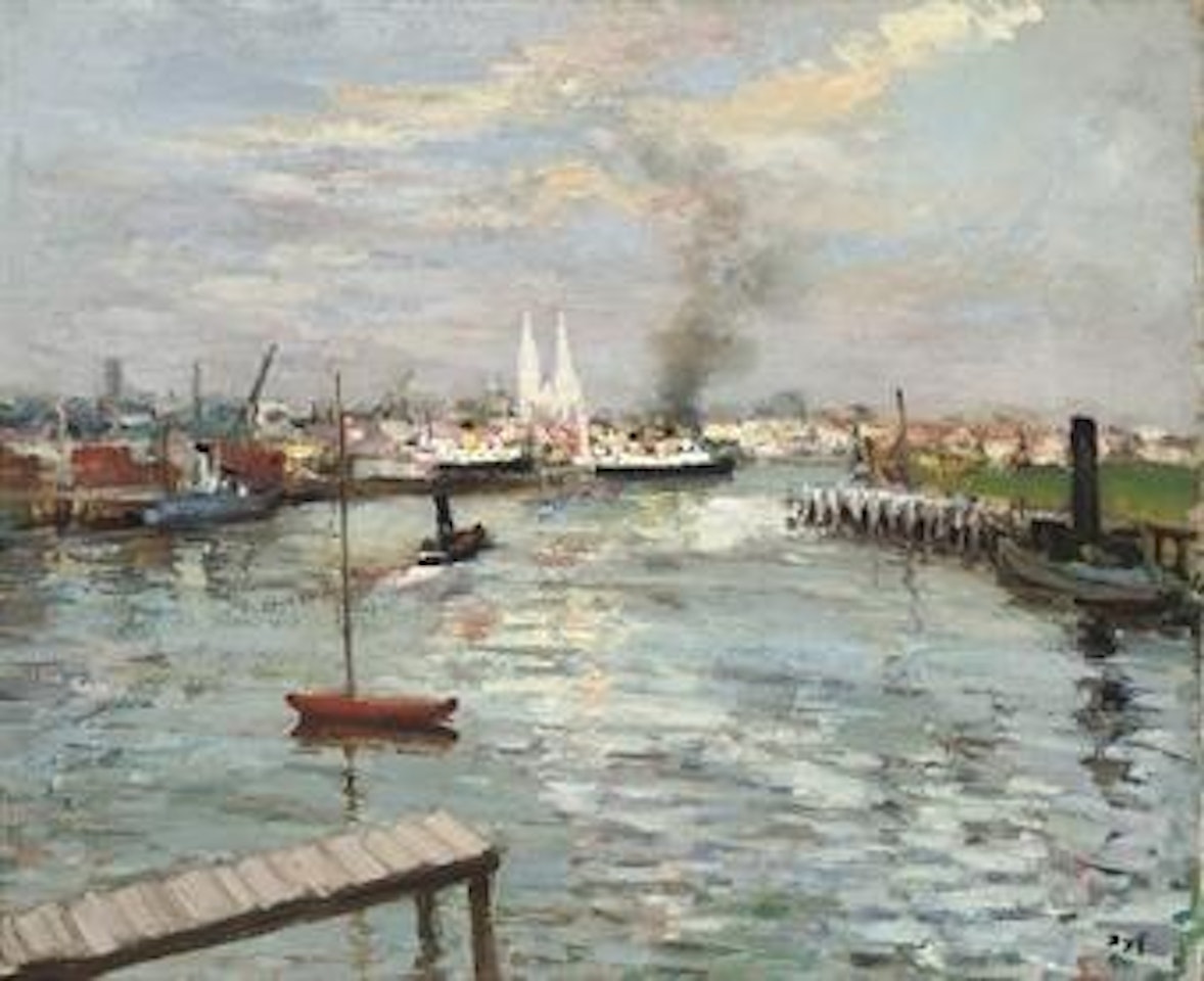 Port et cathédrale de Rouen by Marcel Dyf