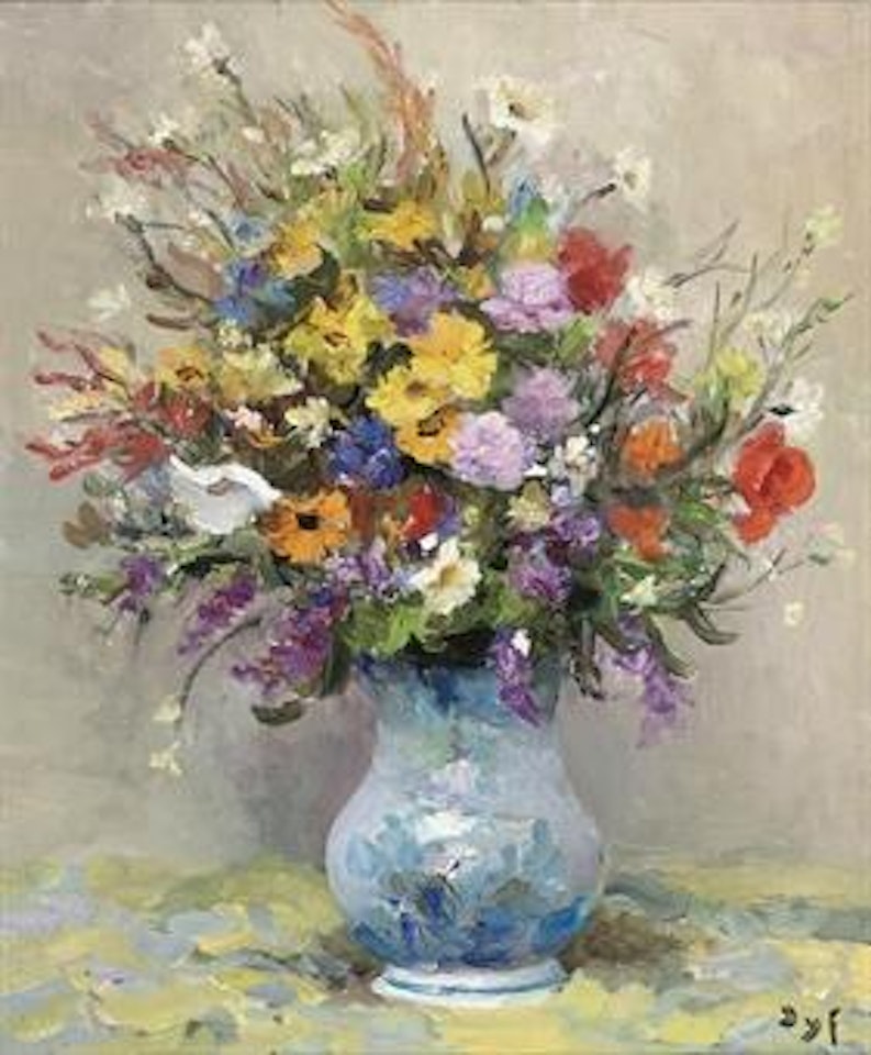 Fleurs des champs au tapis jaune by Marcel Dyf