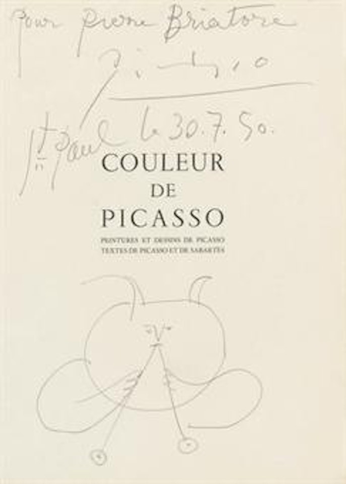 Dedicace à Pierre Briatore by Pablo Picasso