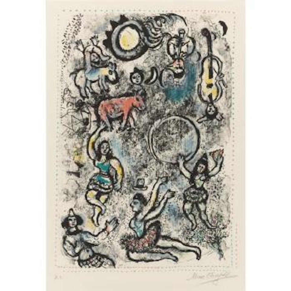 The Tumblers (M. 591) by Marc Chagall