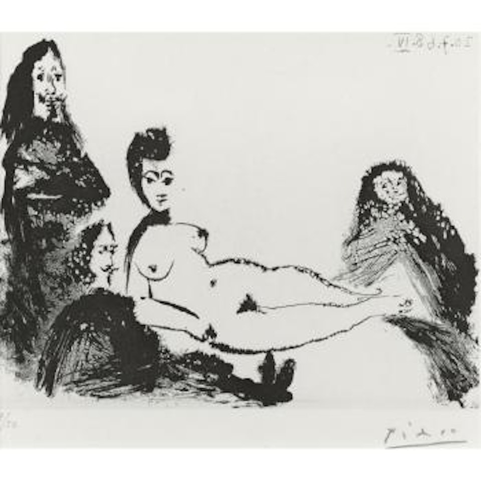 Jacqueline, En Maja Nue, Avec CÃ©lestine (B. 1692, Ba. 1708) by Pablo Picasso