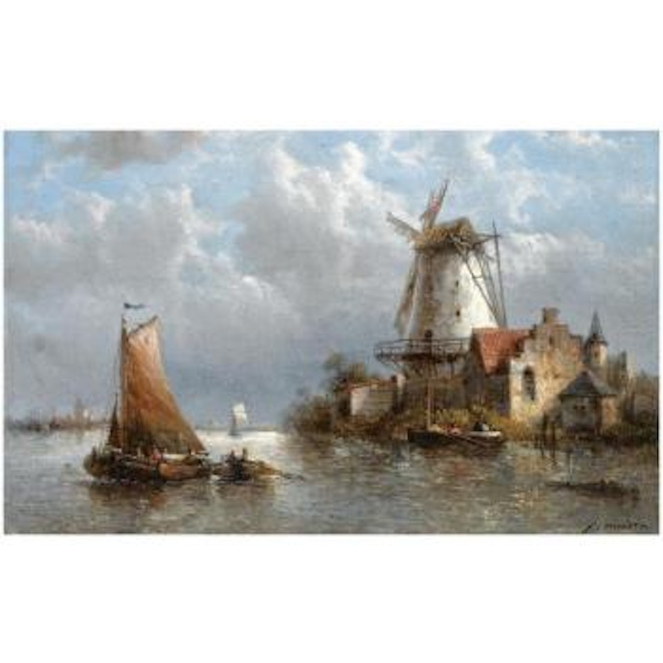A River Scene Near Overschie by François Etienne Musin
