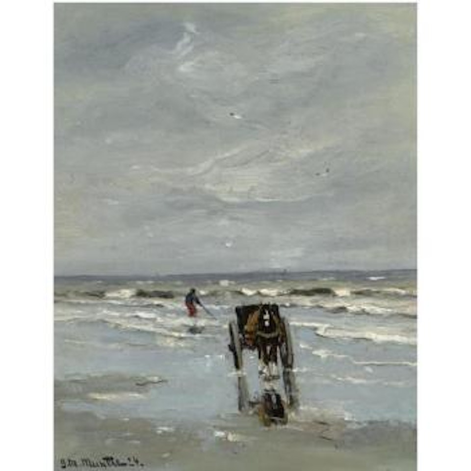 A Shell Fisher In The Breakers by Gerhard Arij Ludwig Morgenstjerne Munthe