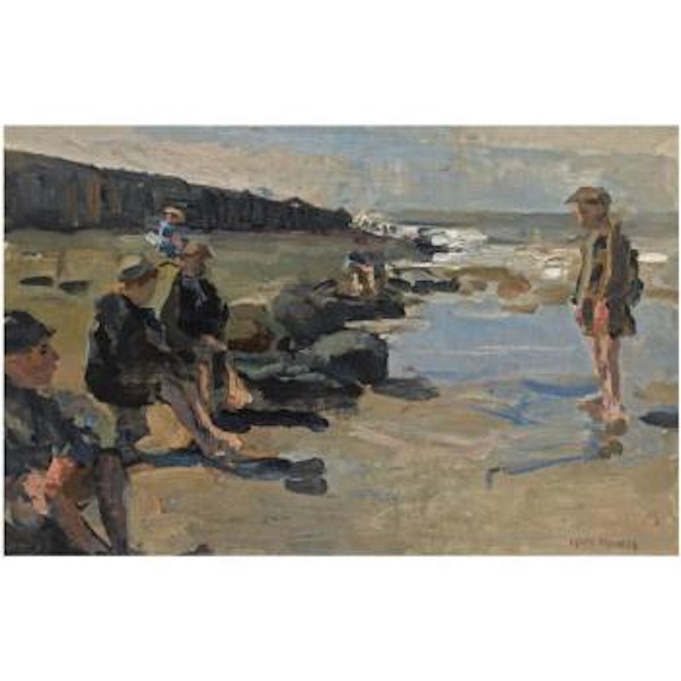 Boys At The Pier, Scheveningen by Isaac Israels