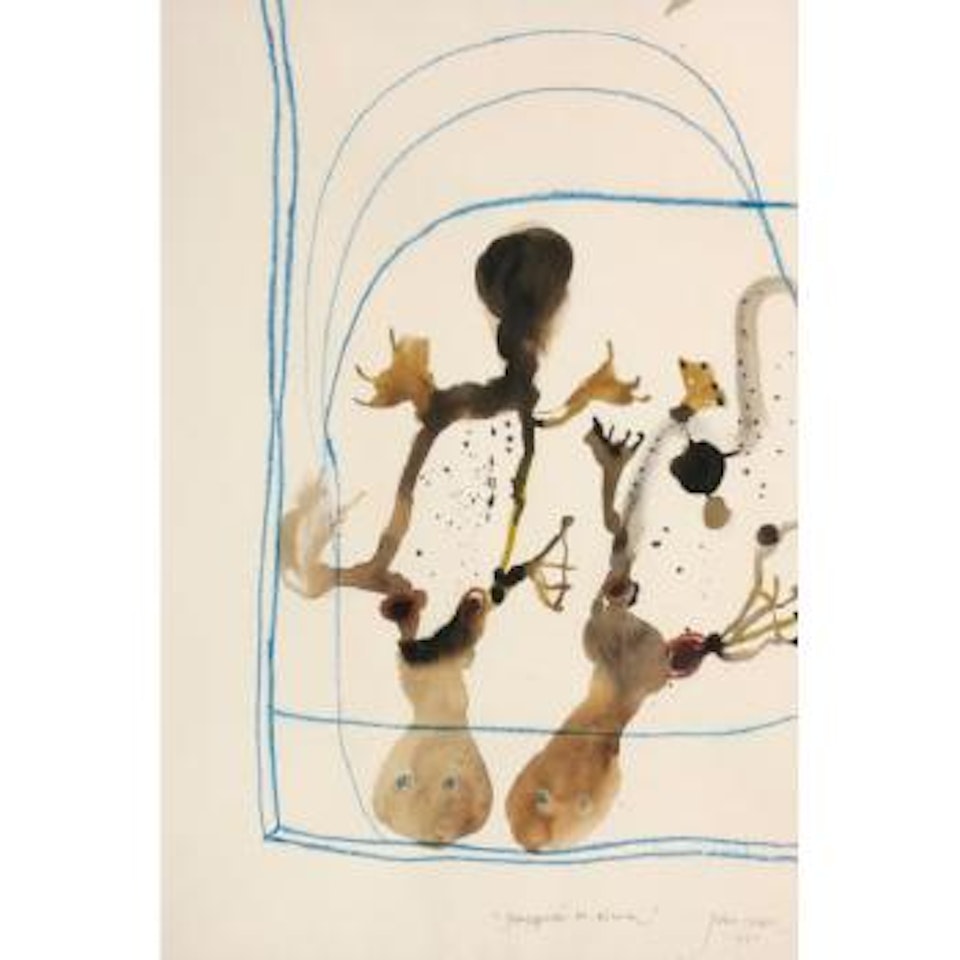 Platypuses In A Tank by John Olsen