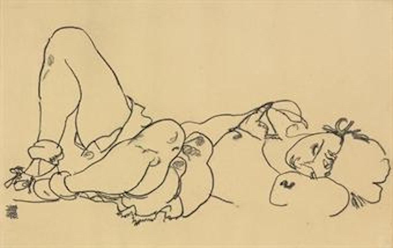 Liegende by Egon Schiele