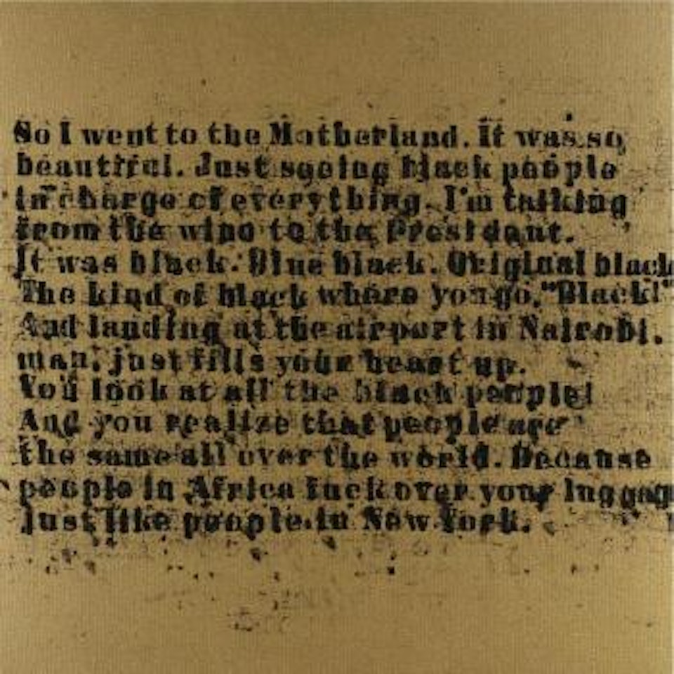 The Motherland #1 by Glenn Ligon