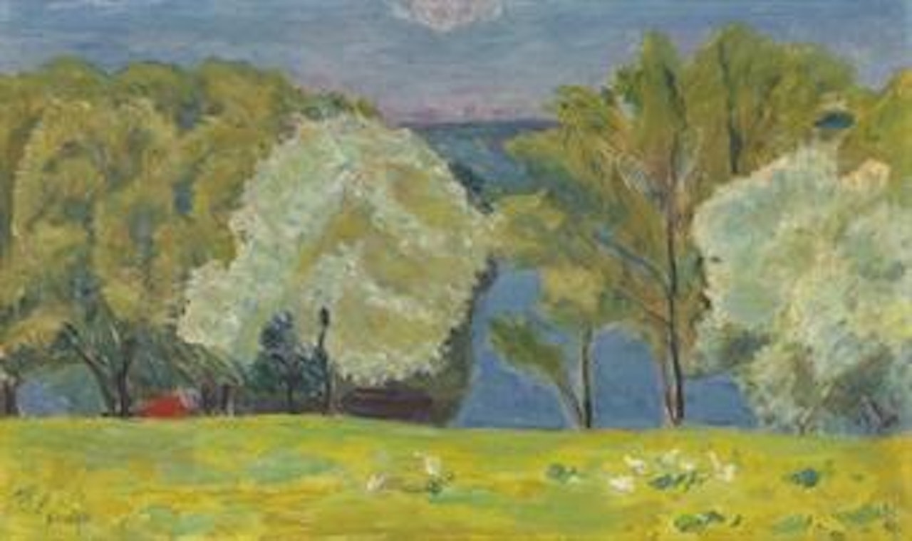 Poules blanches au bord de l'eau by Pierre Bonnard