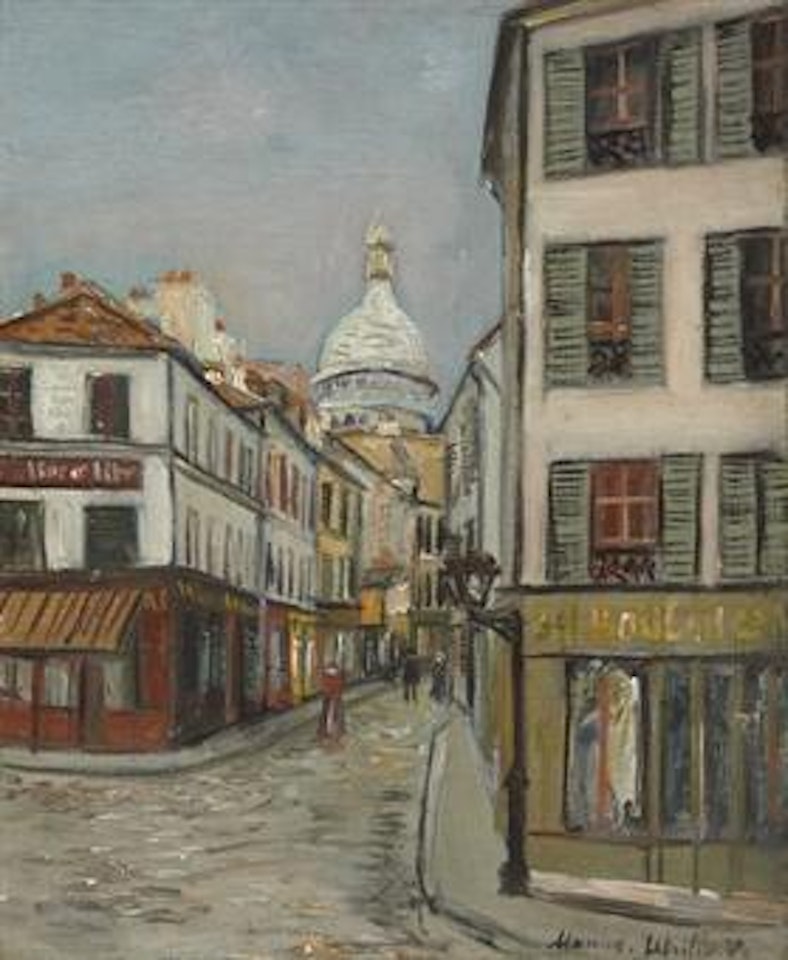 Rue Norvins et Sacré Coeur by Maurice Utrillo