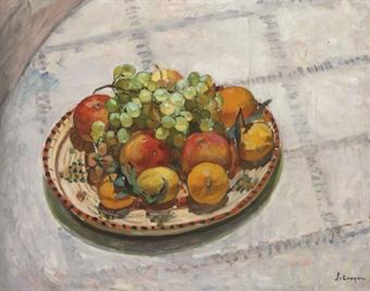 Corbeille de pommes et raisins by Henri Lebasque