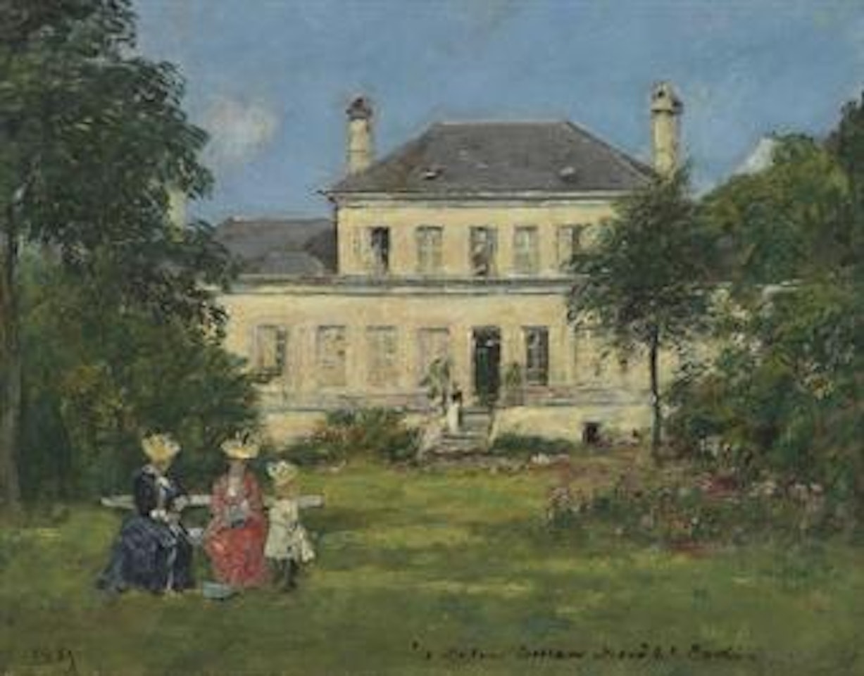 Maison et jardin du peintre Braquaval by Eugène Boudin