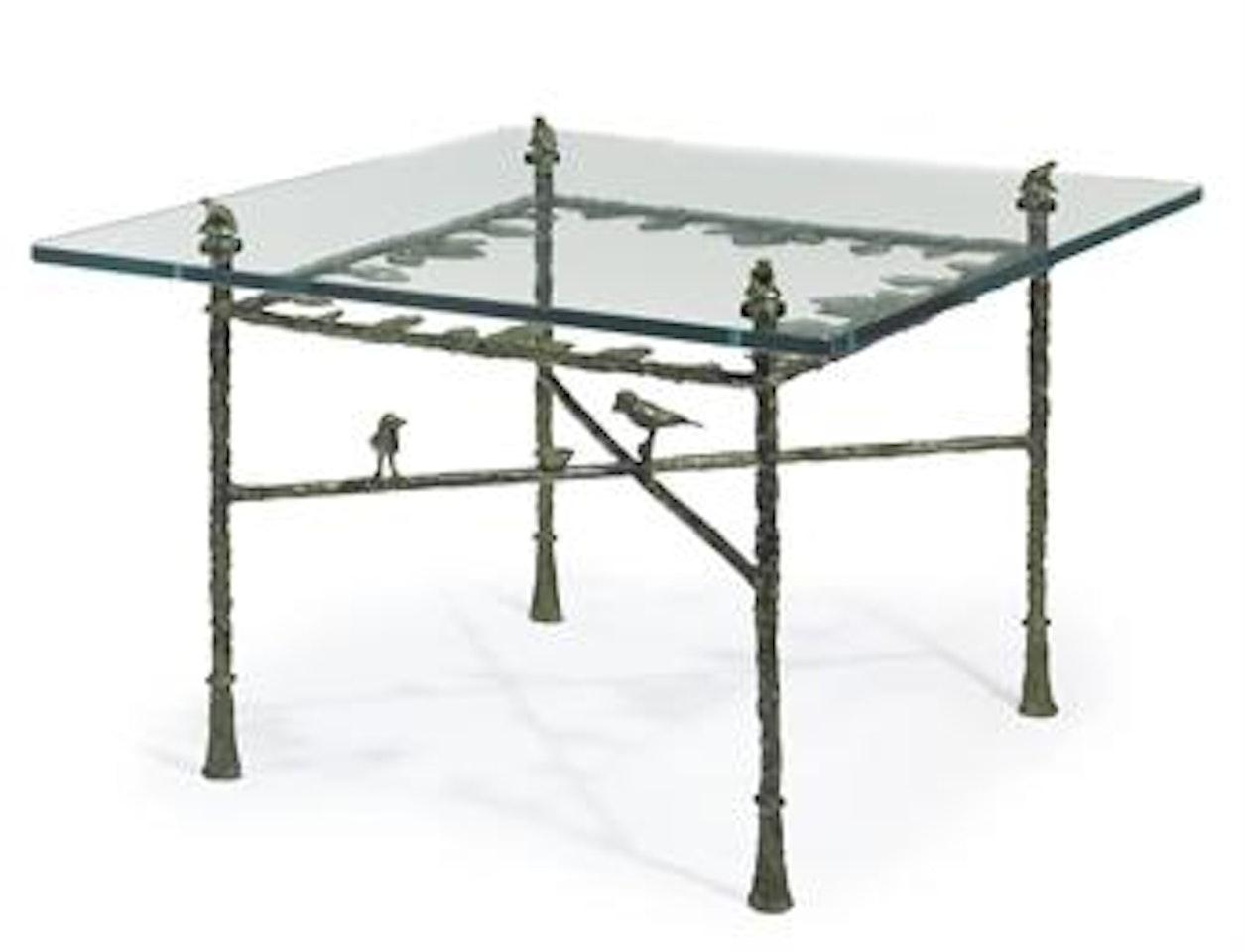 Table Feuille Aux Oiseaux Et Grenouilles by Diego Giacometti