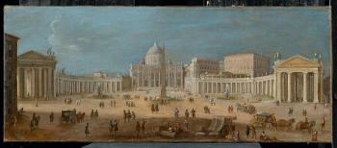 Ansicht auf den Petersplatz in Rome by Gaspar van Wittel