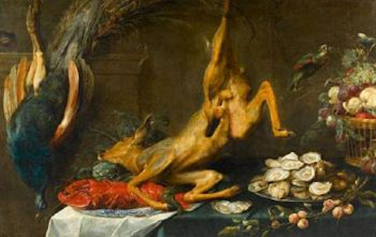 Stilleben mit Wild, Hummer, Austern und Fruchten by Frans Snyders
