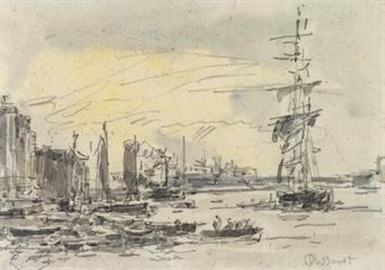 Port de Bretagne by Eugène Boudin