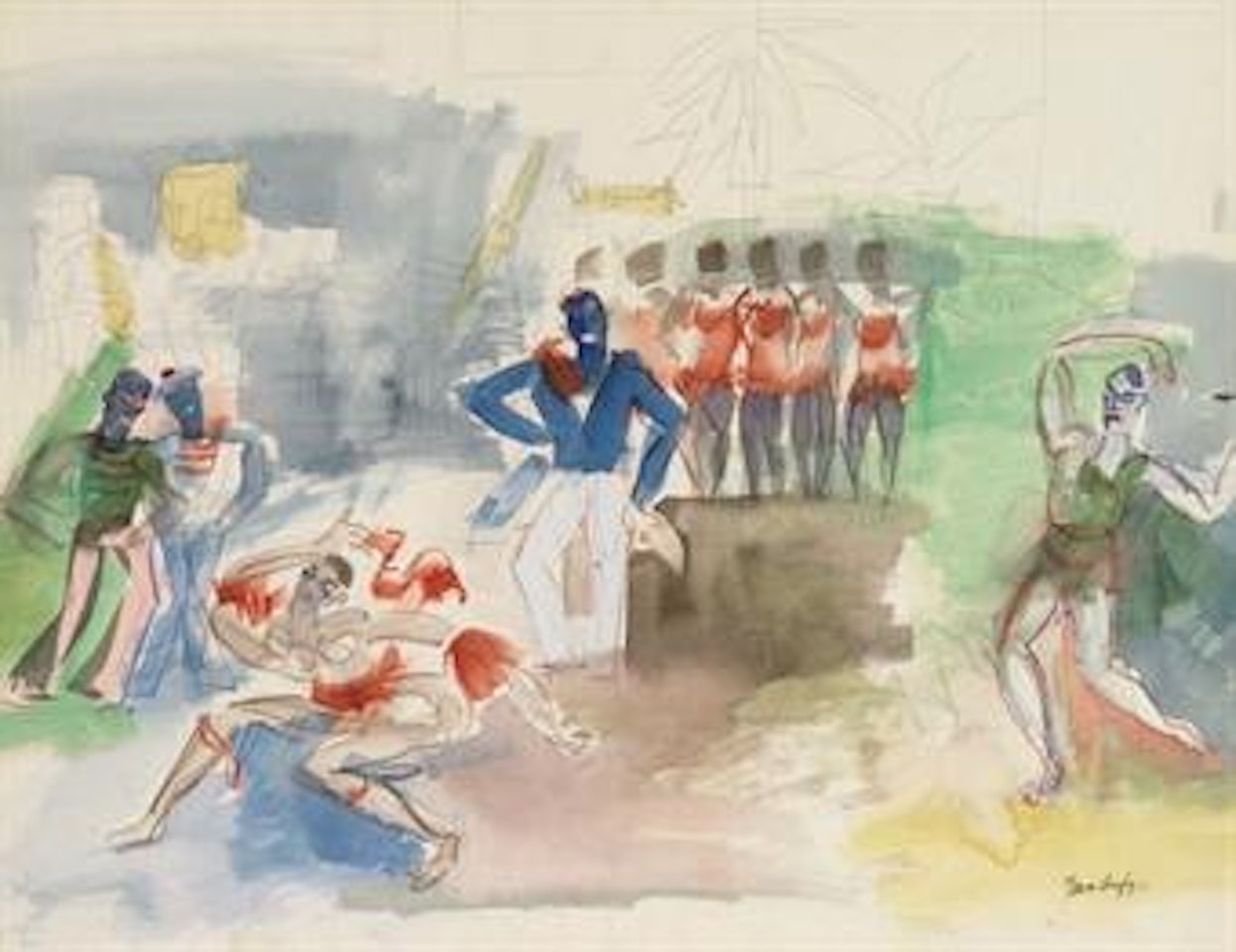 Au music-hall by Jean Dufy