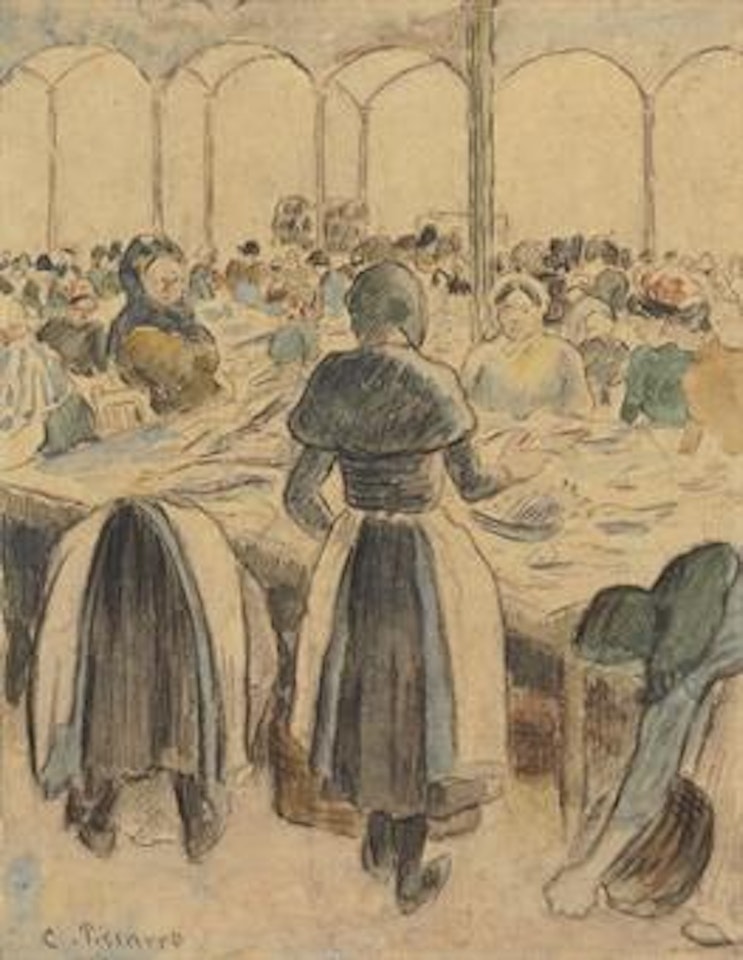 Le Marché by Camille Pissarro