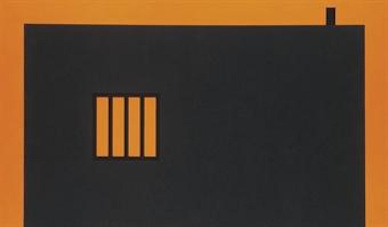 Rectangular Prison with Smokestack by Peter Halley