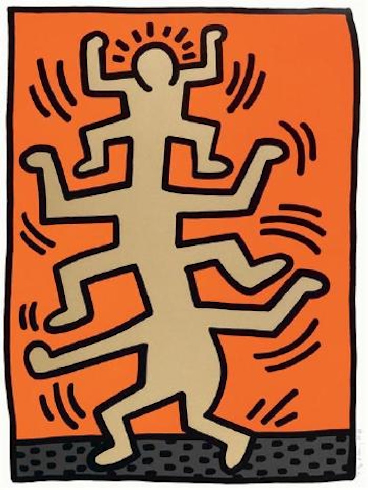 Growing 1 (color trial from Growing set) by Keith Haring