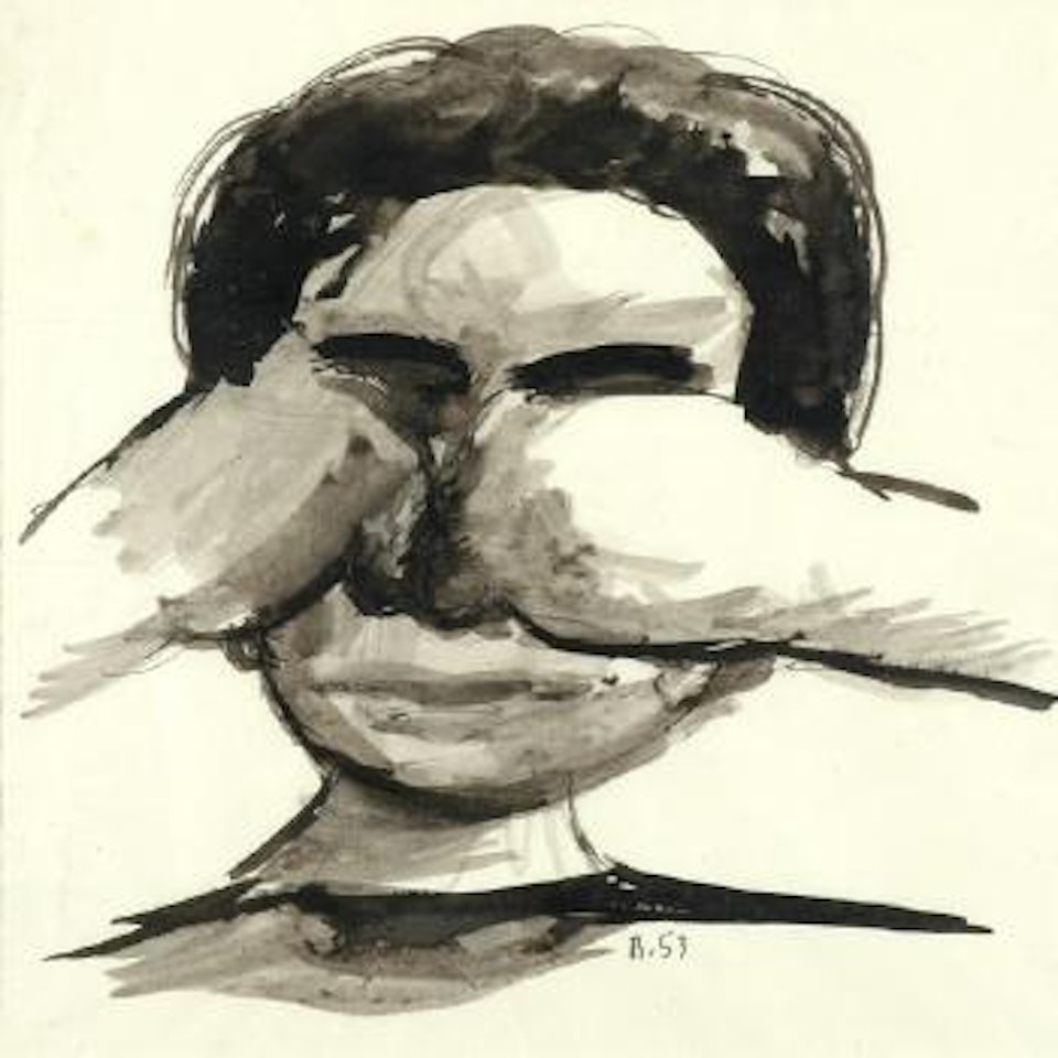 Unhappy man by Charles Blackman