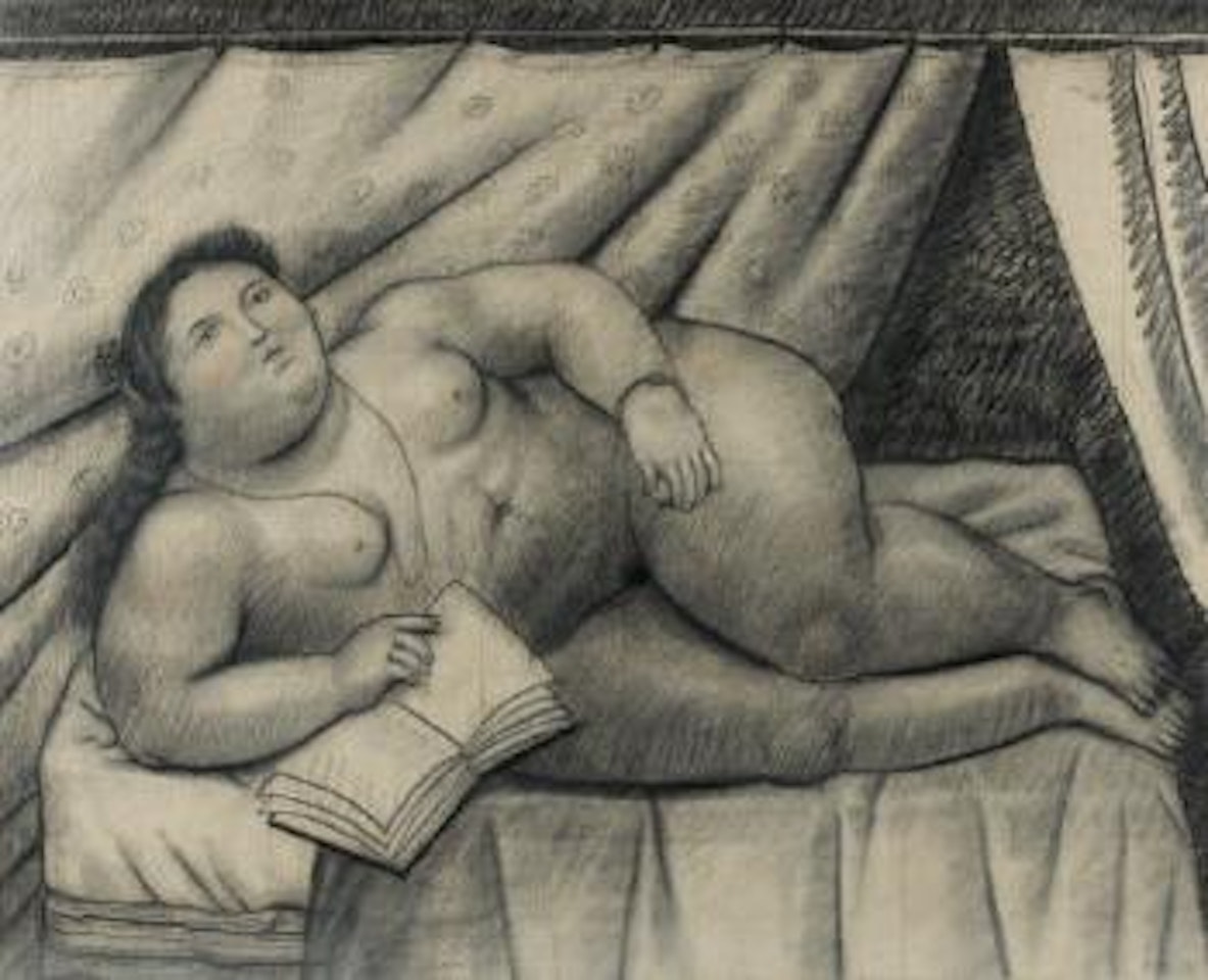 Femme lisant by Fernando Botero