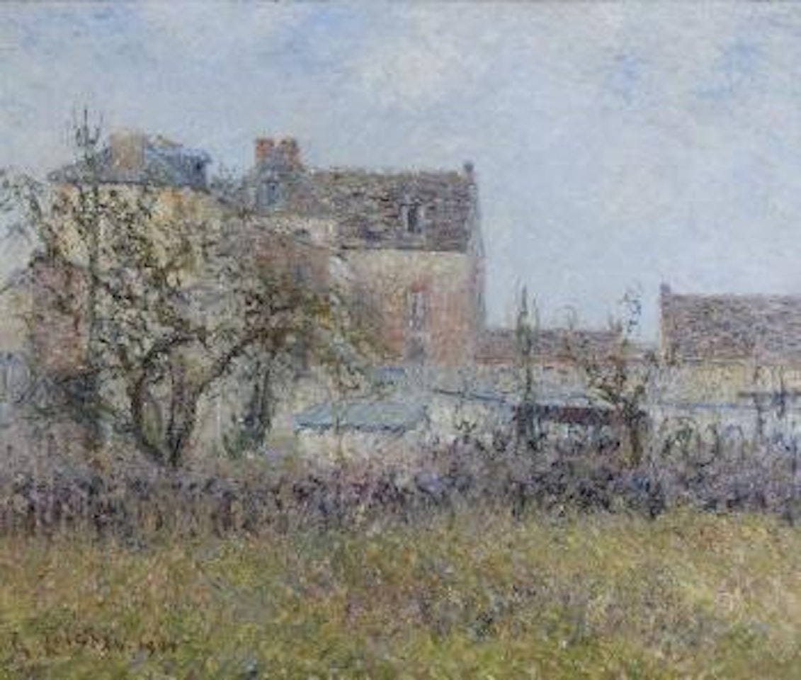 Matinée d'hiver, maisons au Vaudreuil by Gustave Loiseau