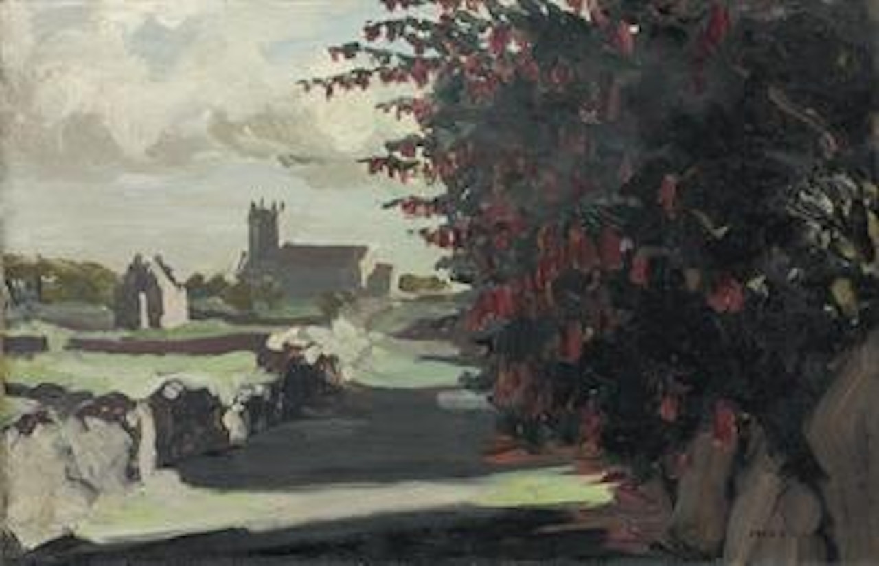 A Fuschia Hedge, Roundstone by Jack Butler Yeats