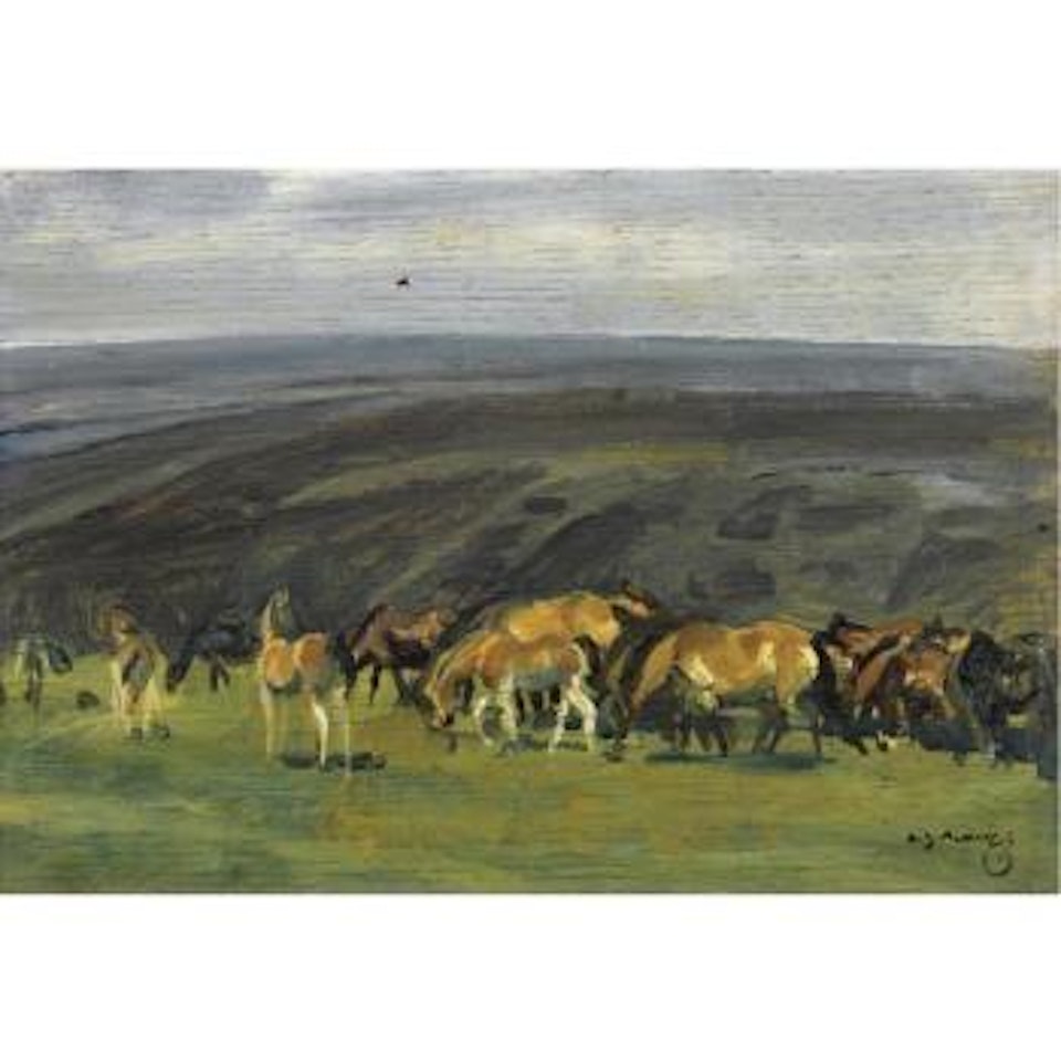 Exmoor Ponies by Alfred James Munnings