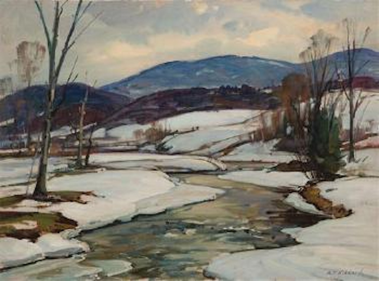 Stream in winter by Aldro Thompson Hibbard