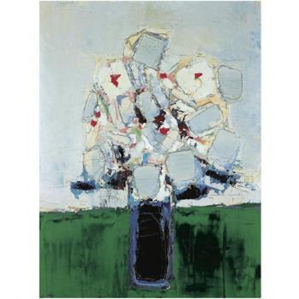Fleurs dans un vase bleu by Nicolas de Staël