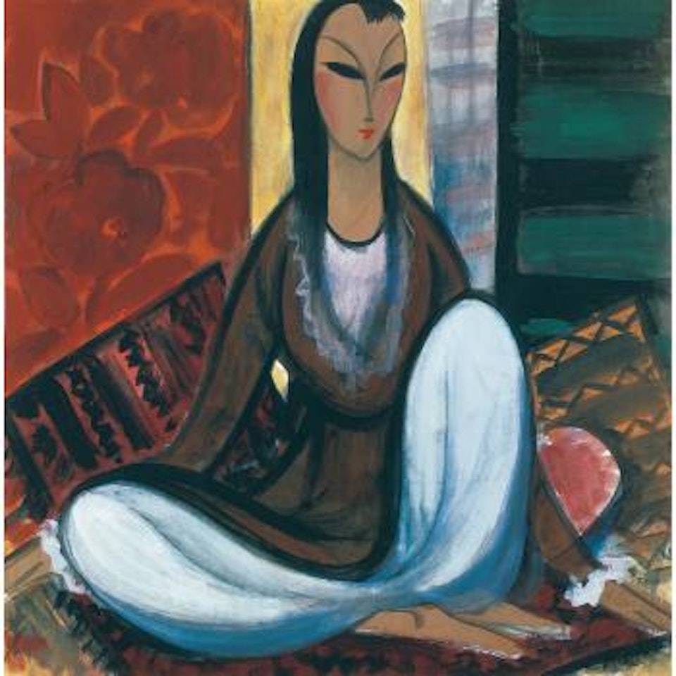 Seated female by Lin Fengmian