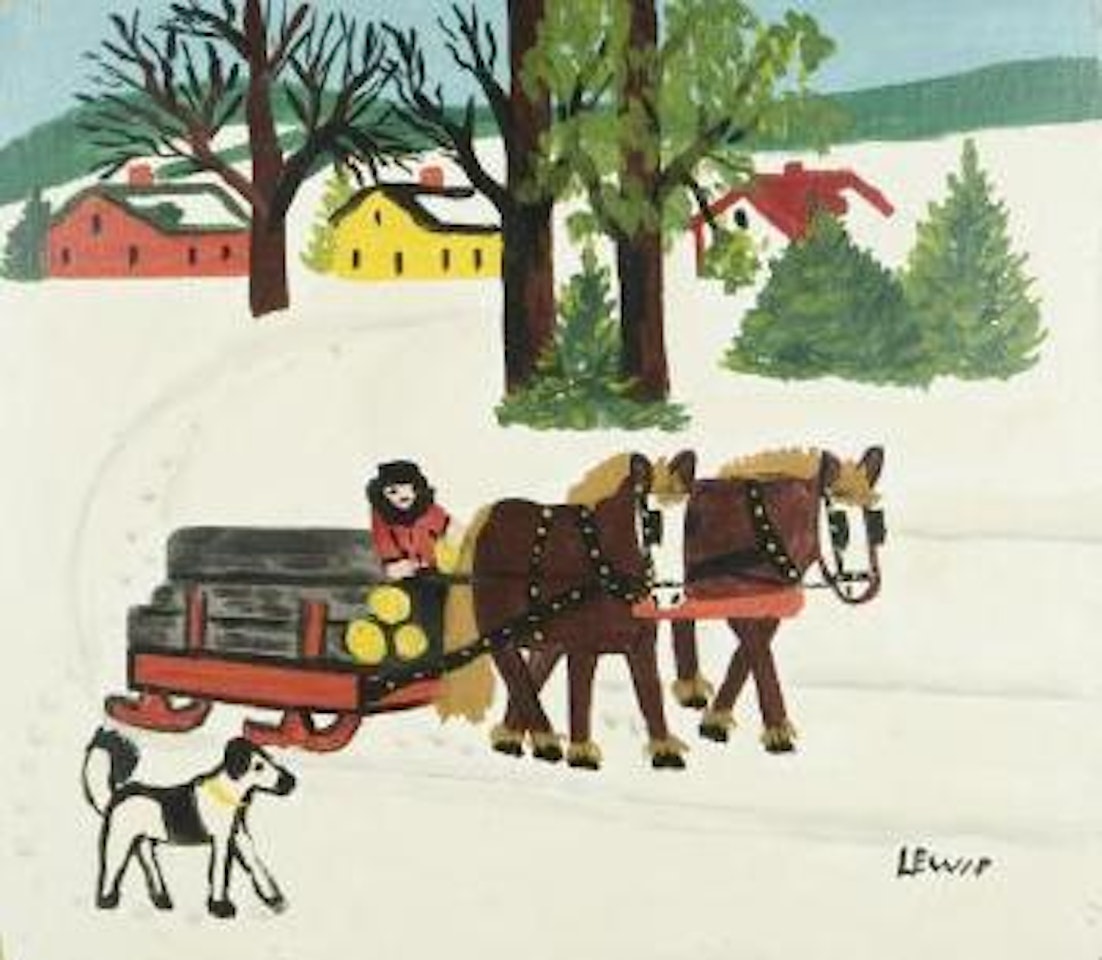 Winter logging by Maud Lewis