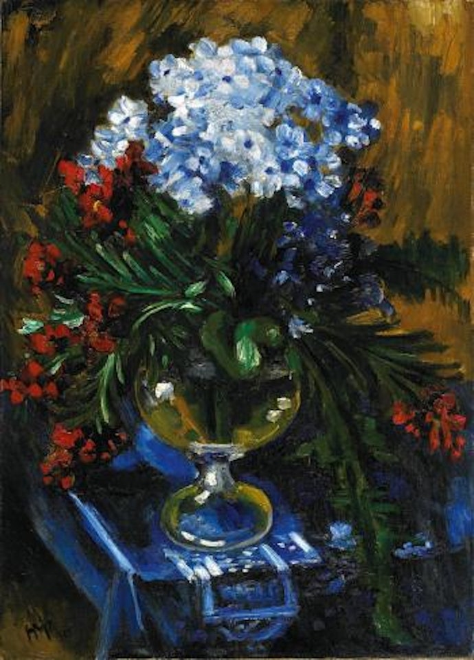 Blumenstilleben in Balustervase by Max Pechstein