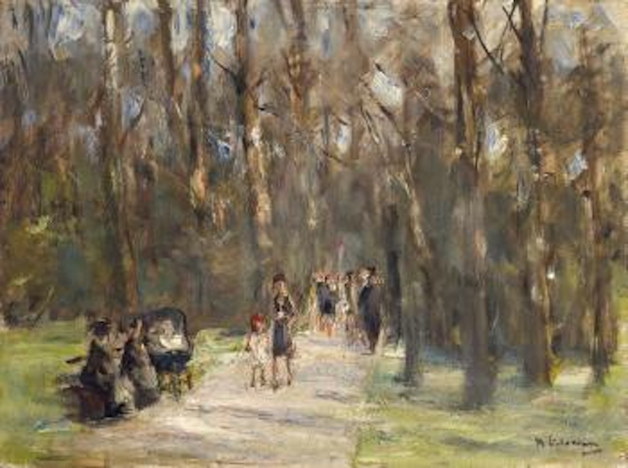 Spaziergang im tiergarten by Max Liebermann