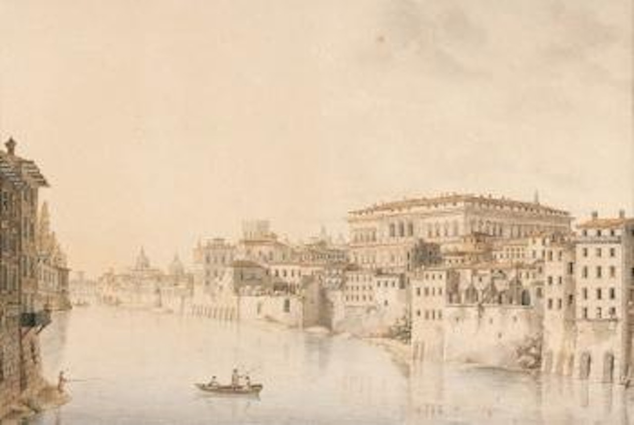 Le palais Farnese et le Tibre a Rome by Victor Jean Nicolle