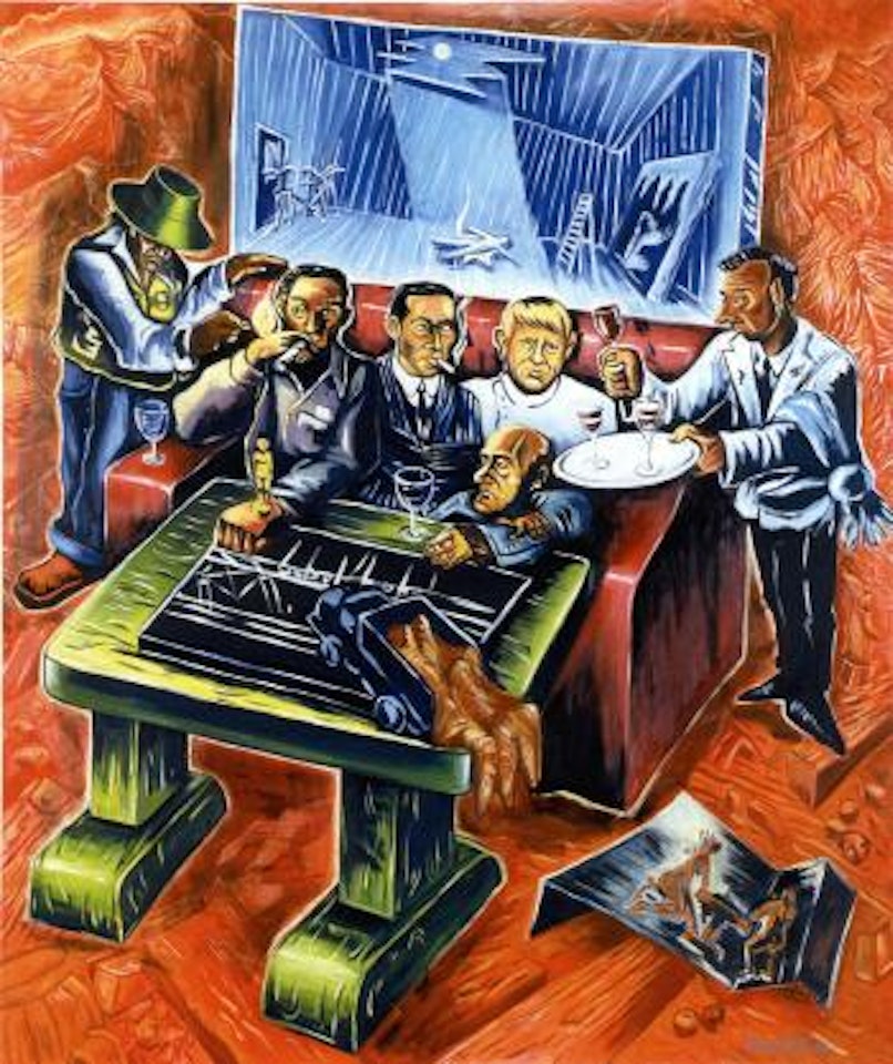 Ready-Made de l'Histoire dans Café de Flore by Jörg Immendorff