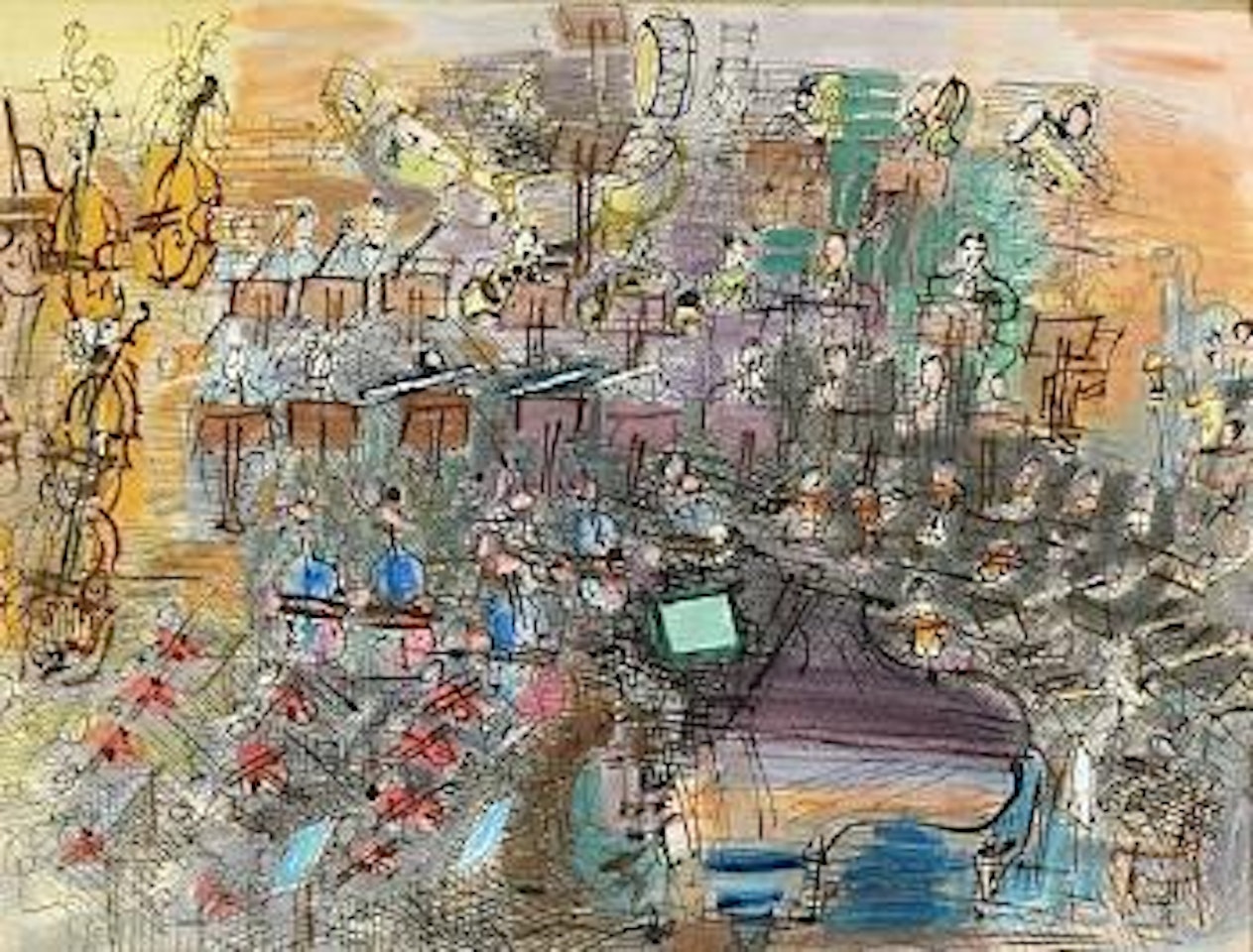 Orchestre au pupitre vert by Raoul Dufy