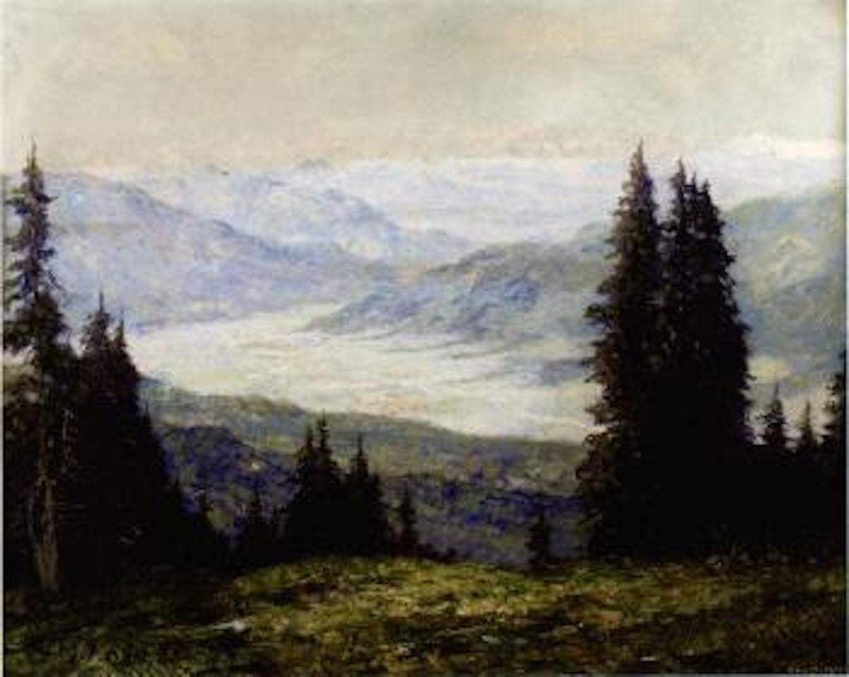 Blick auf Hochgrundeck und die Hohen Tauern by Otto Pippel