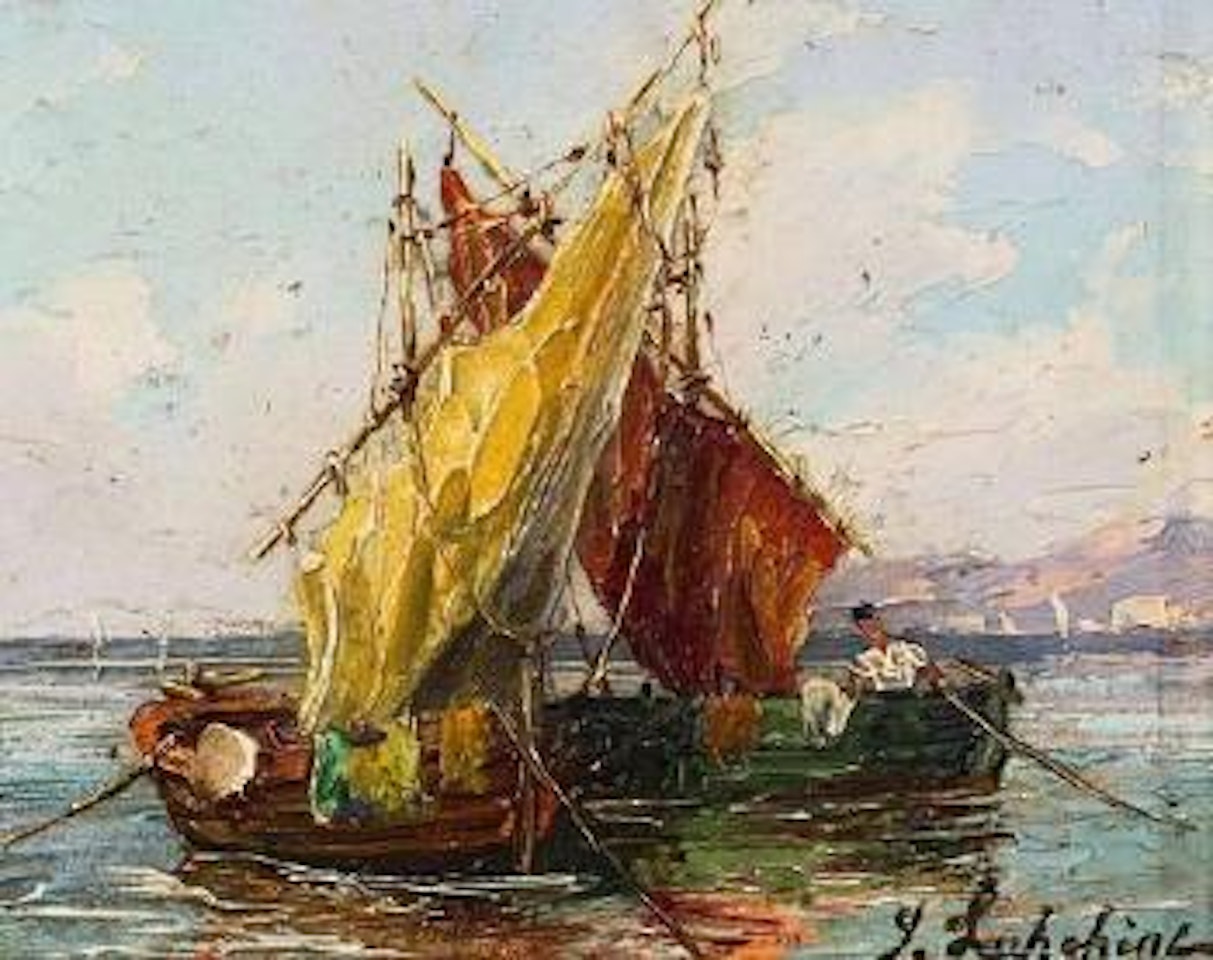 Barques de pecheurs by Georgij Aleksandrovic Lapschin