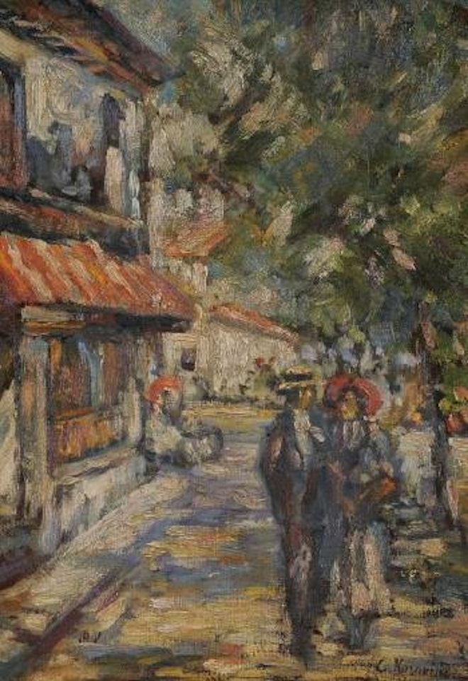La promenade a Nice by Konstantin Alekseevich Korovin