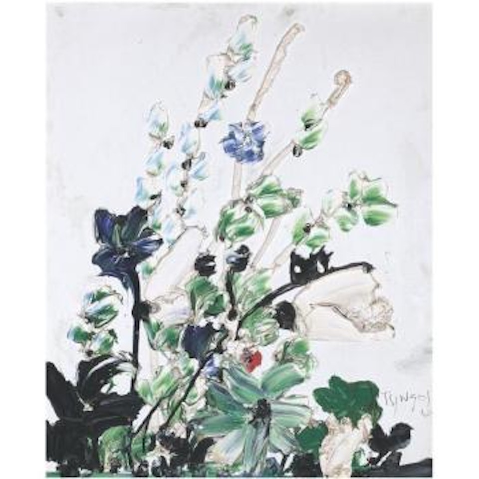 Green And Blue Flowers by Thanos Tsingos