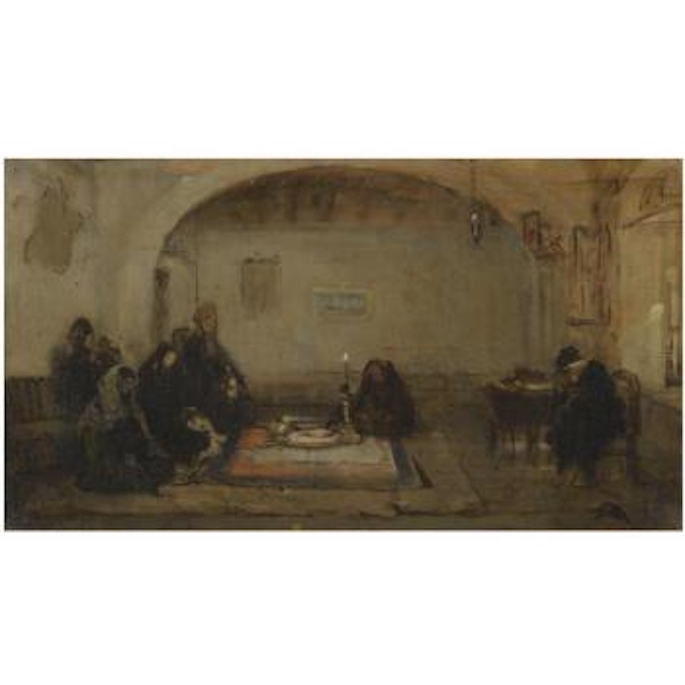 Interior With Figures by Nikiforos Lytras