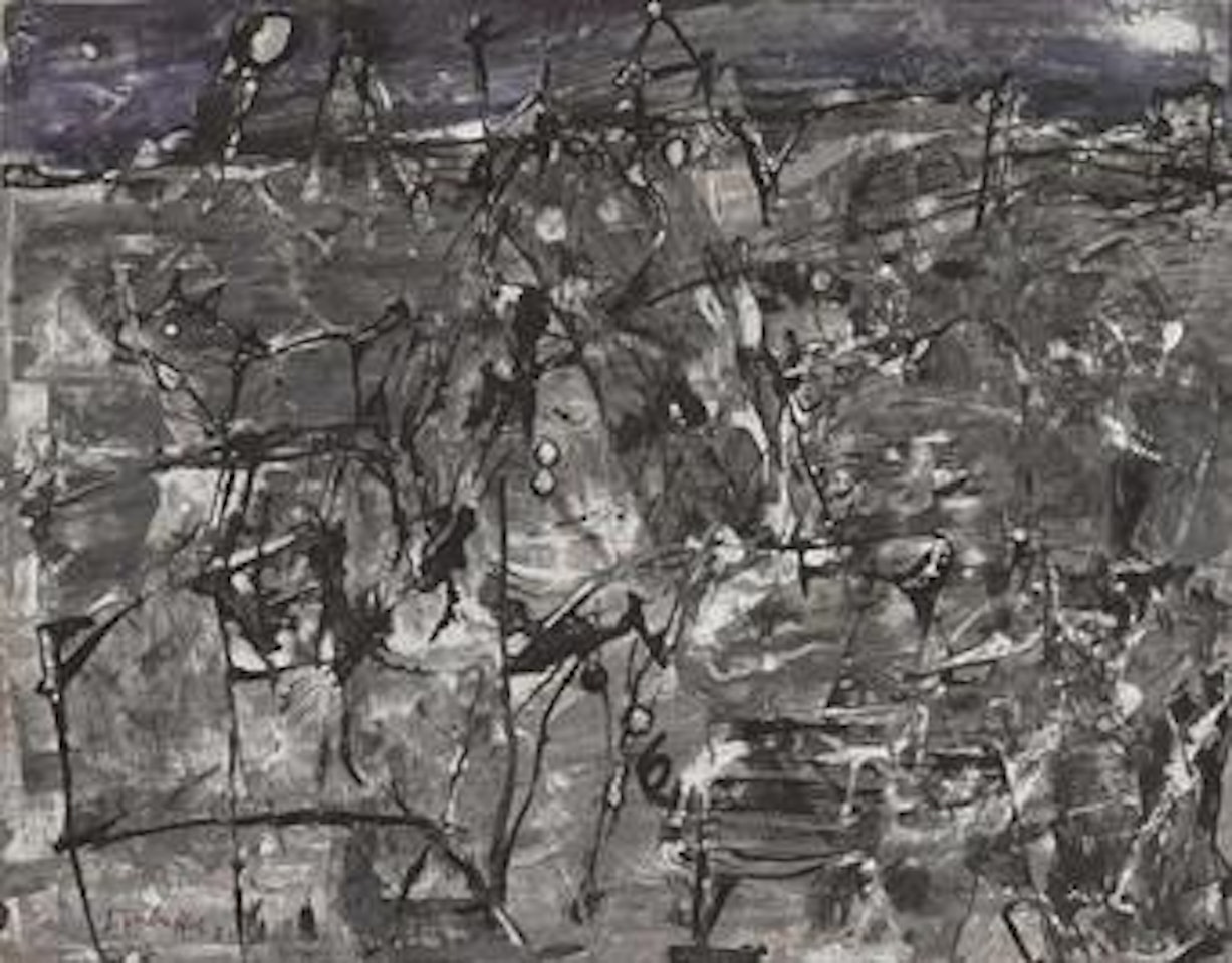 Paysage avec chien by Jean Dubuffet