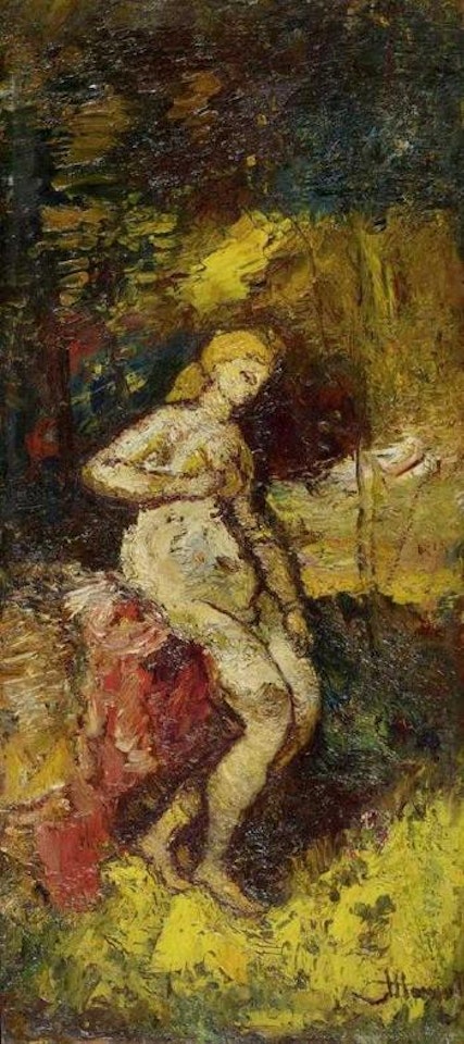 La grande baigneuse by Adolphe Monticelli