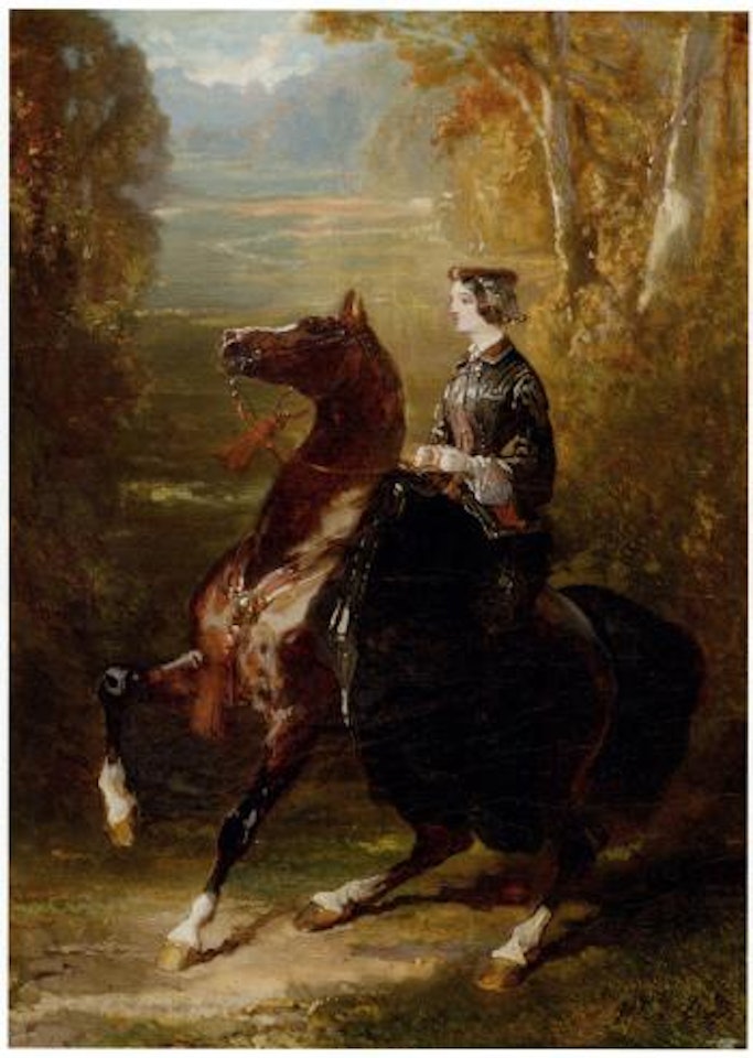 La Chatelaine a Cheval by Alfred de Dreux
