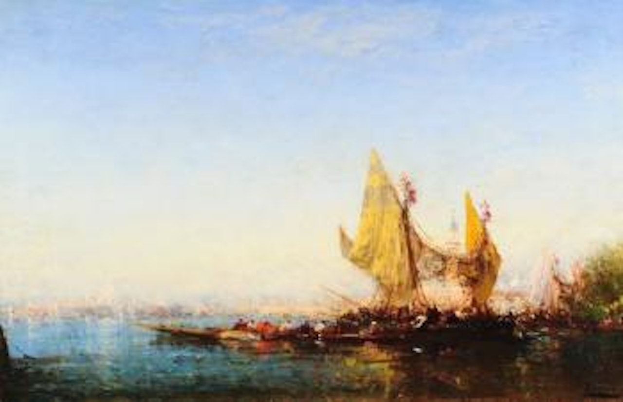 Venise, Bragosi et Sandoli, Bassin by Félix Ziem