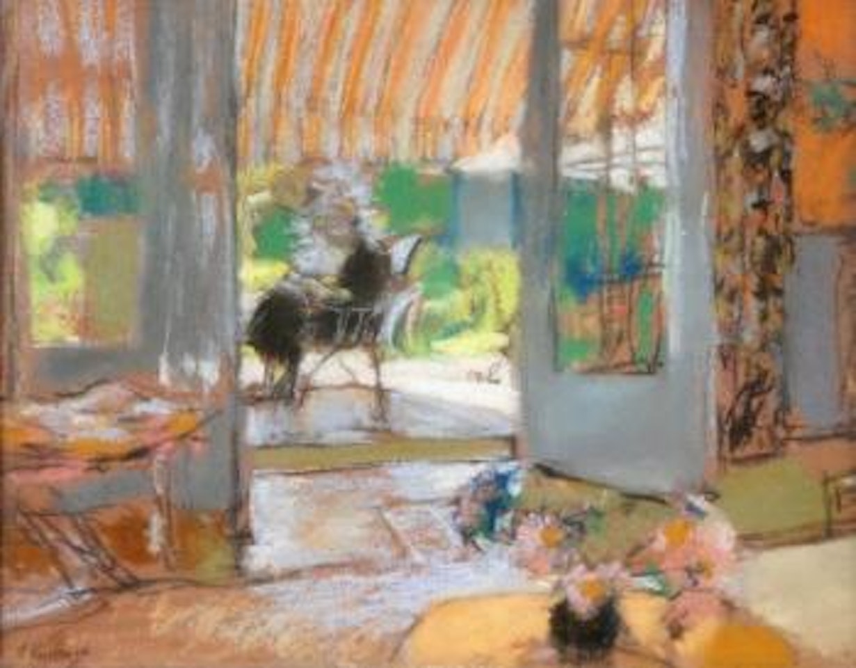 La terrasse du salon du clos Cézanne by Édouard Vuillard