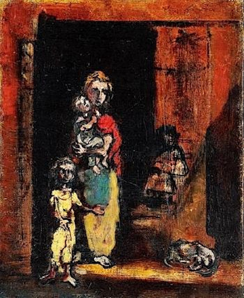 Jeune mère et ses enfants by Léon Zack